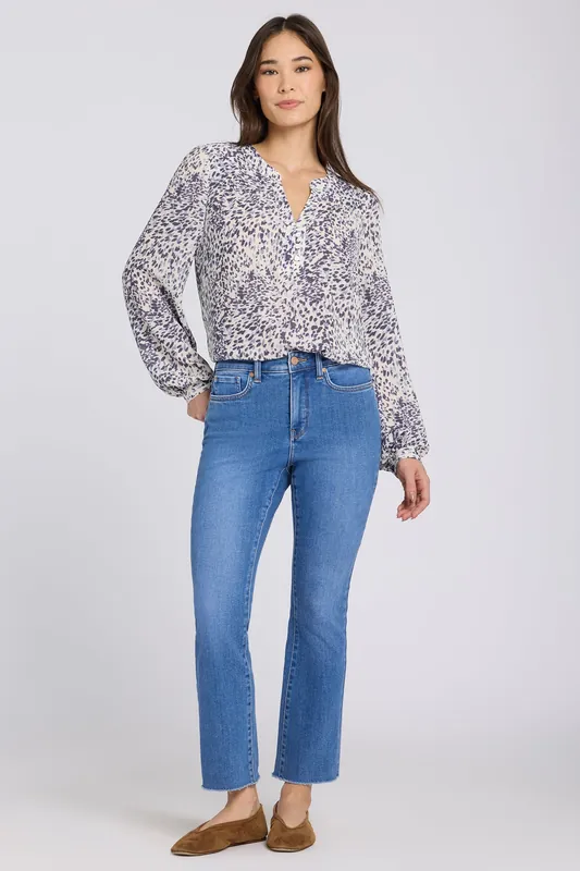 Billie Mini Bootcut Ankle Jeans - Blue Paradise