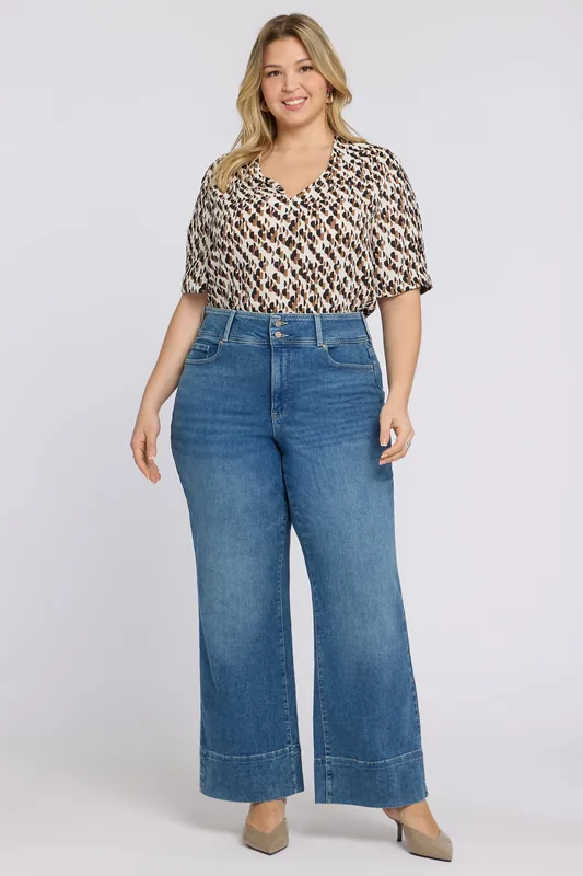 Teresa Wide Leg Jeans In Plus Size - Breezy Palms