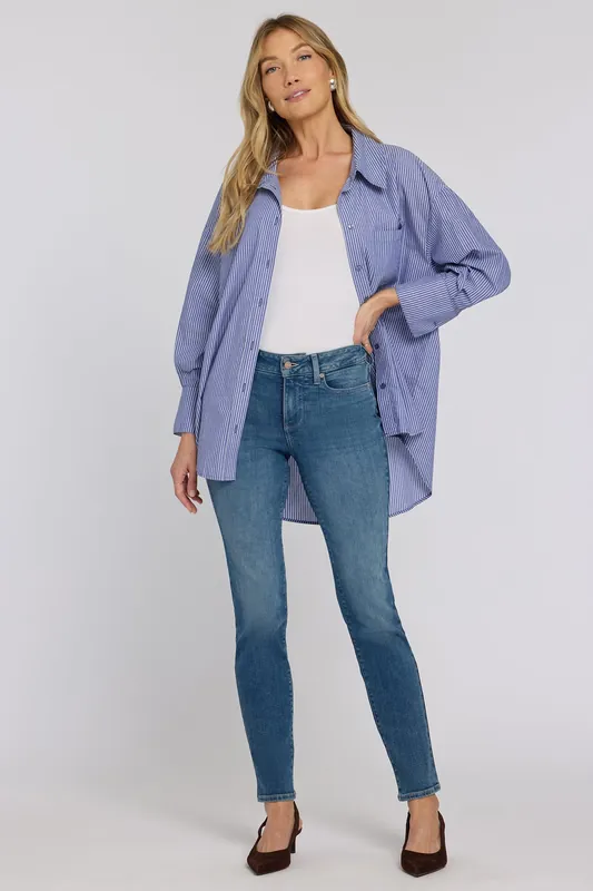 Sheri Slim Straight Jeans - Breezy Palms