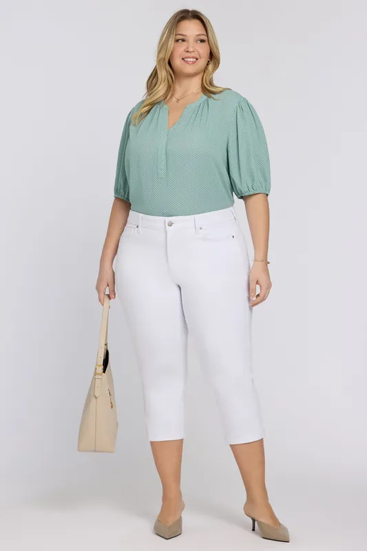 Chloe Capri Jeans In Plus Size - Optic White