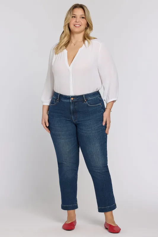 Sheri Slim Straight Ankle Jeans In Plus Size - Sunset Villa