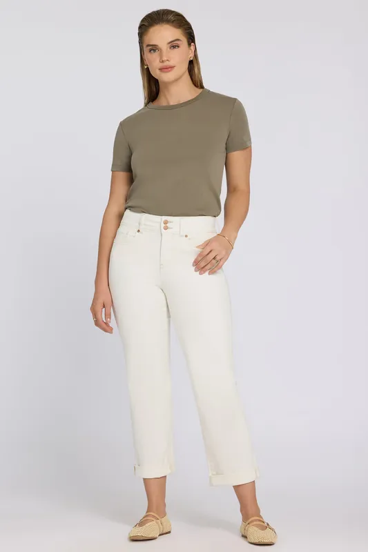 Bailey Relaxed Straight Crop Jeans - Vintage White