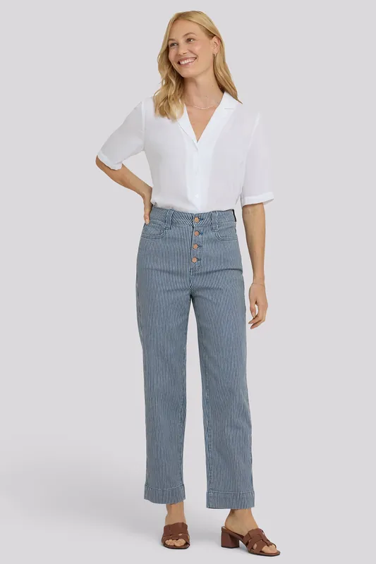 Kasey Stovepipe Ankle Jeans - Malaga Stripe