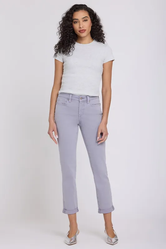 Sheri Slim Straight Ankle Jeans - Vintage Lavender