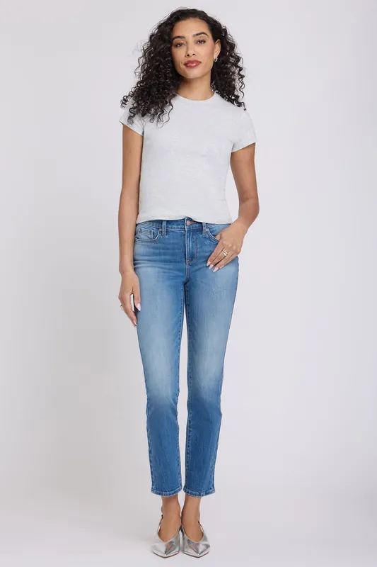 Sheri Slim Straight Ankle Jeans - Pacifica