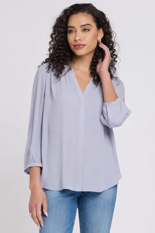Pintuck Blouse - Vintage Lavender