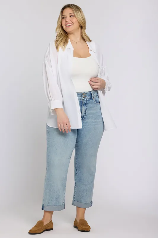 Bailey Relaxed Straight Crop Jeans In Plus Size - Keys View