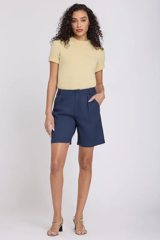 Relaxed Shorts In Petite - Oxford Navy