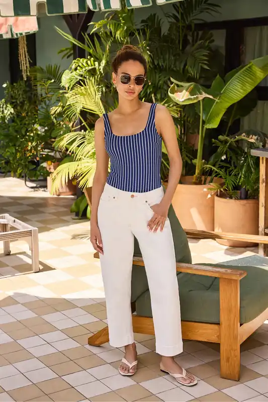 Carrot Ankle Jeans - Vintage White