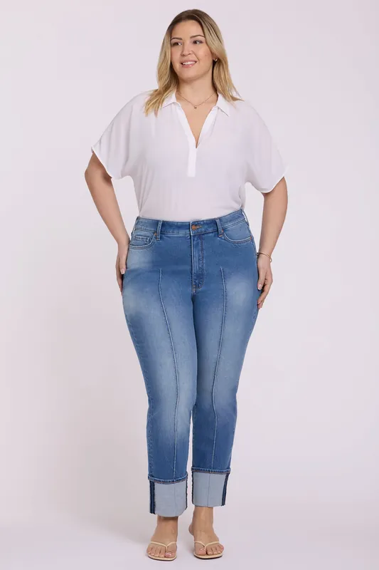 Marilyn Straight Jeans In Plus Size - Pacifica