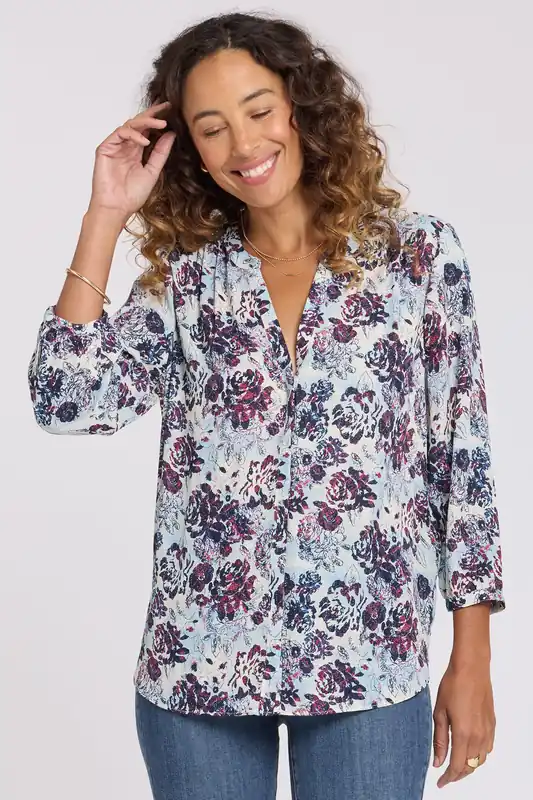 Pintuck Blouse - Ballad Abloom