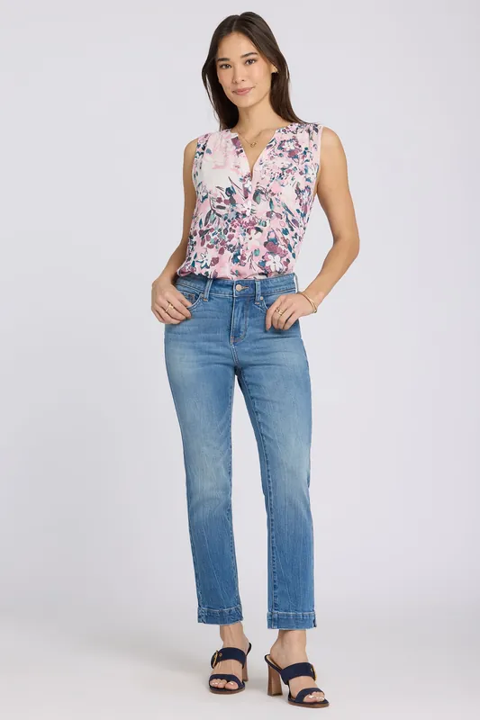 Sheri Slim Straight Ankle Jeans - Pacifica