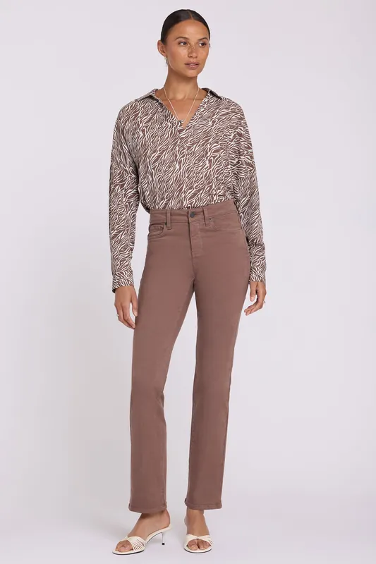 Marilyn Straight Jeans - Deep Taupe